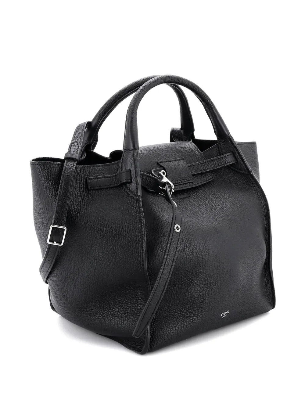 CELINE Pre-owned Big Bag Grained Calfskin Small Satchel In Black