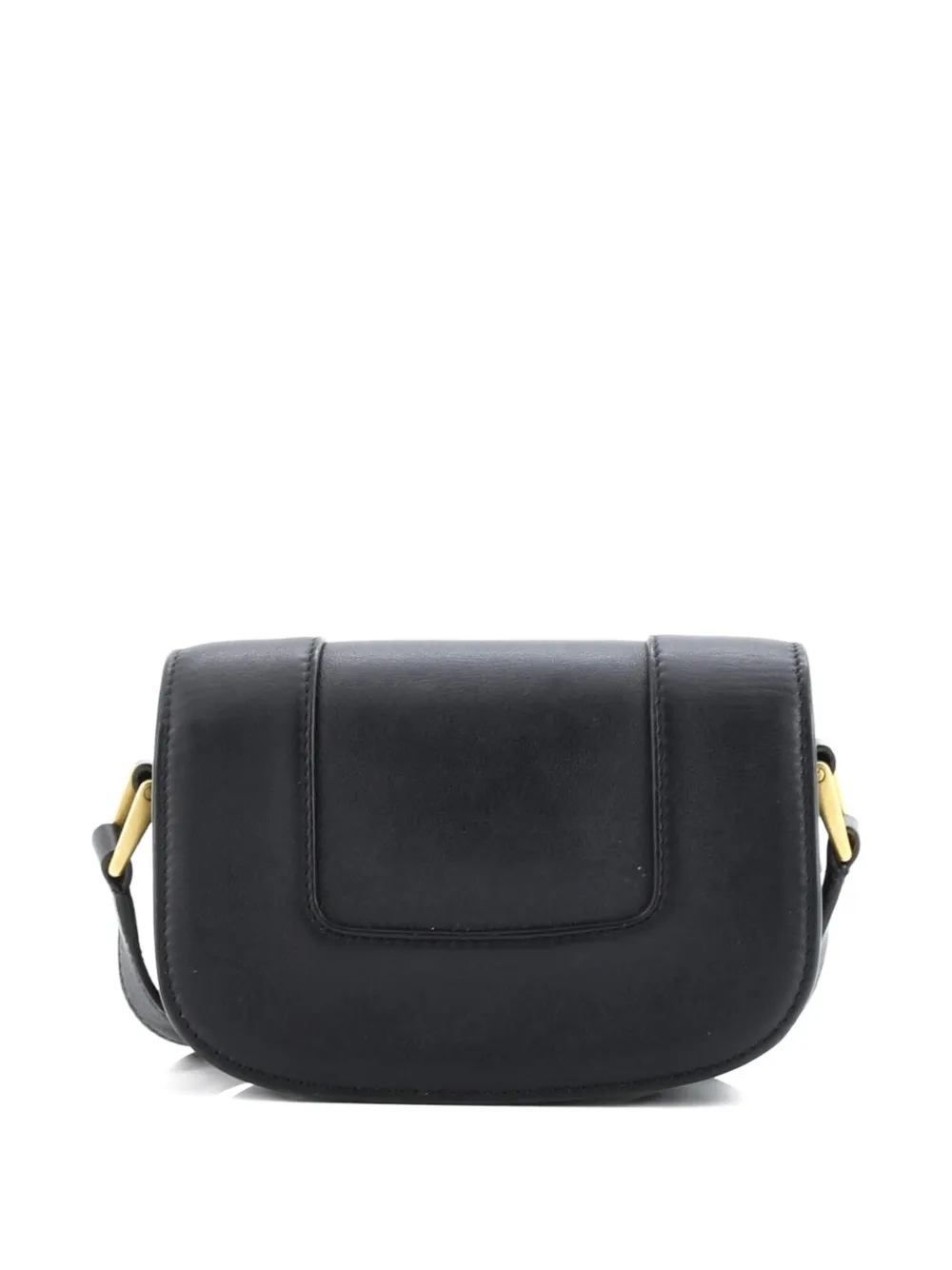 VALENTINO GARAVANI Pre-owned Supervee Leather Small Crossbody Bag In Black