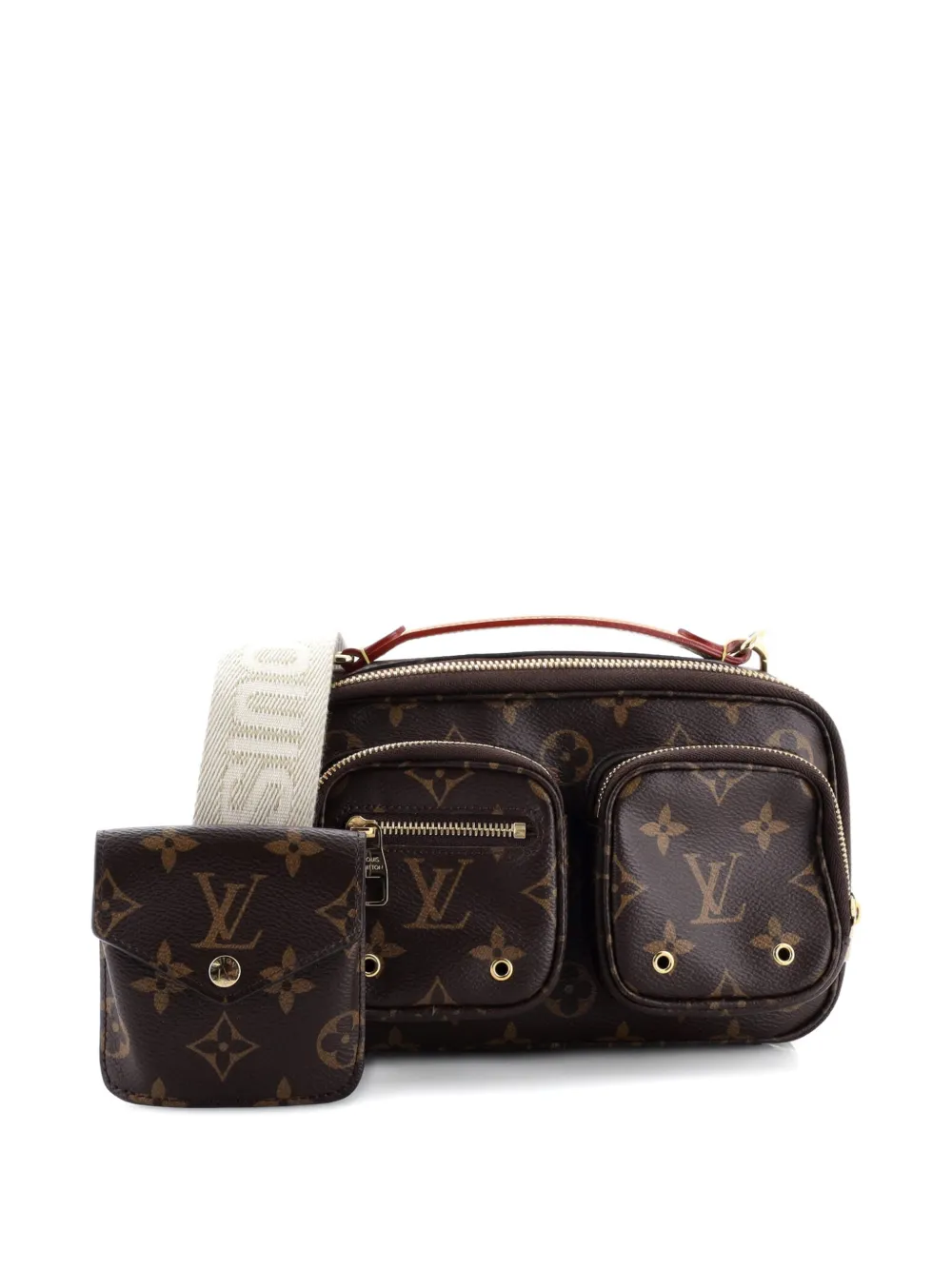 Pre-owned Louis Vuitton Utility Monogram Canvas Crossbody Bag In Brown