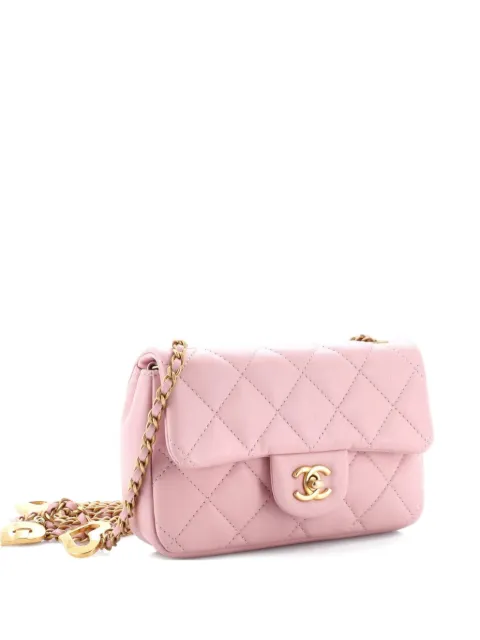CHANEL Pre-Owned Sweet Heart Chain Flap Bag Quilted Lambskin Mini shoulder bag