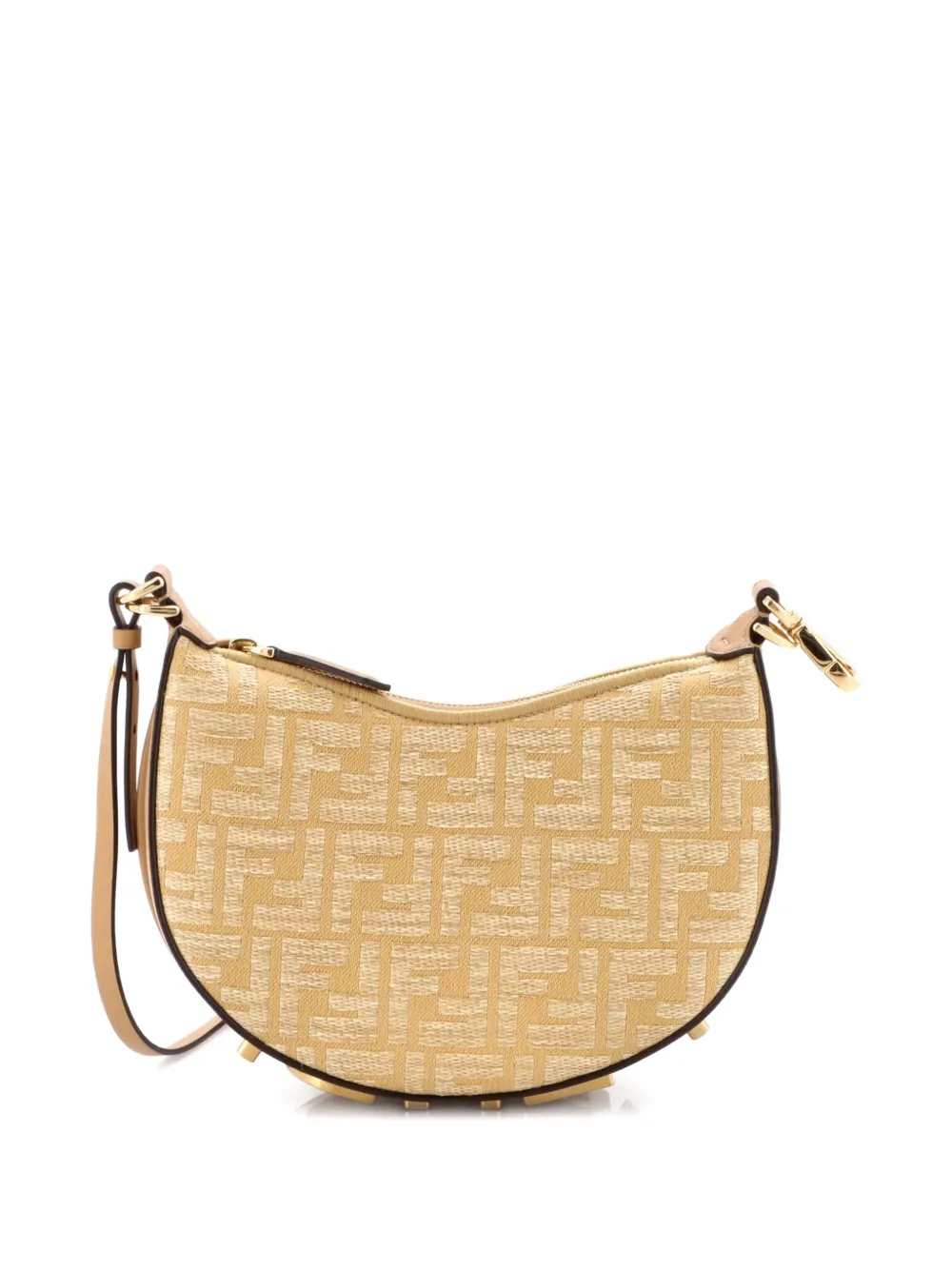 Fendi Pre-Owned Fendigraphy Bag Zucca Canvas Small hobo bag | Neutrals | Image 1