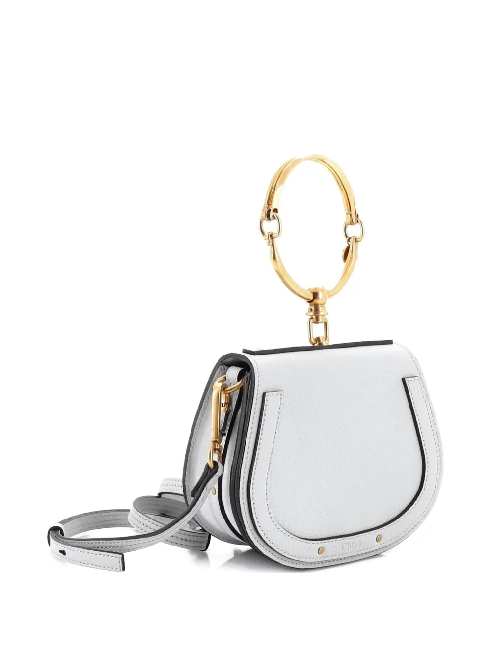 Pre-owned Chloé Nile Leather Small Crossbody Bag In Blue