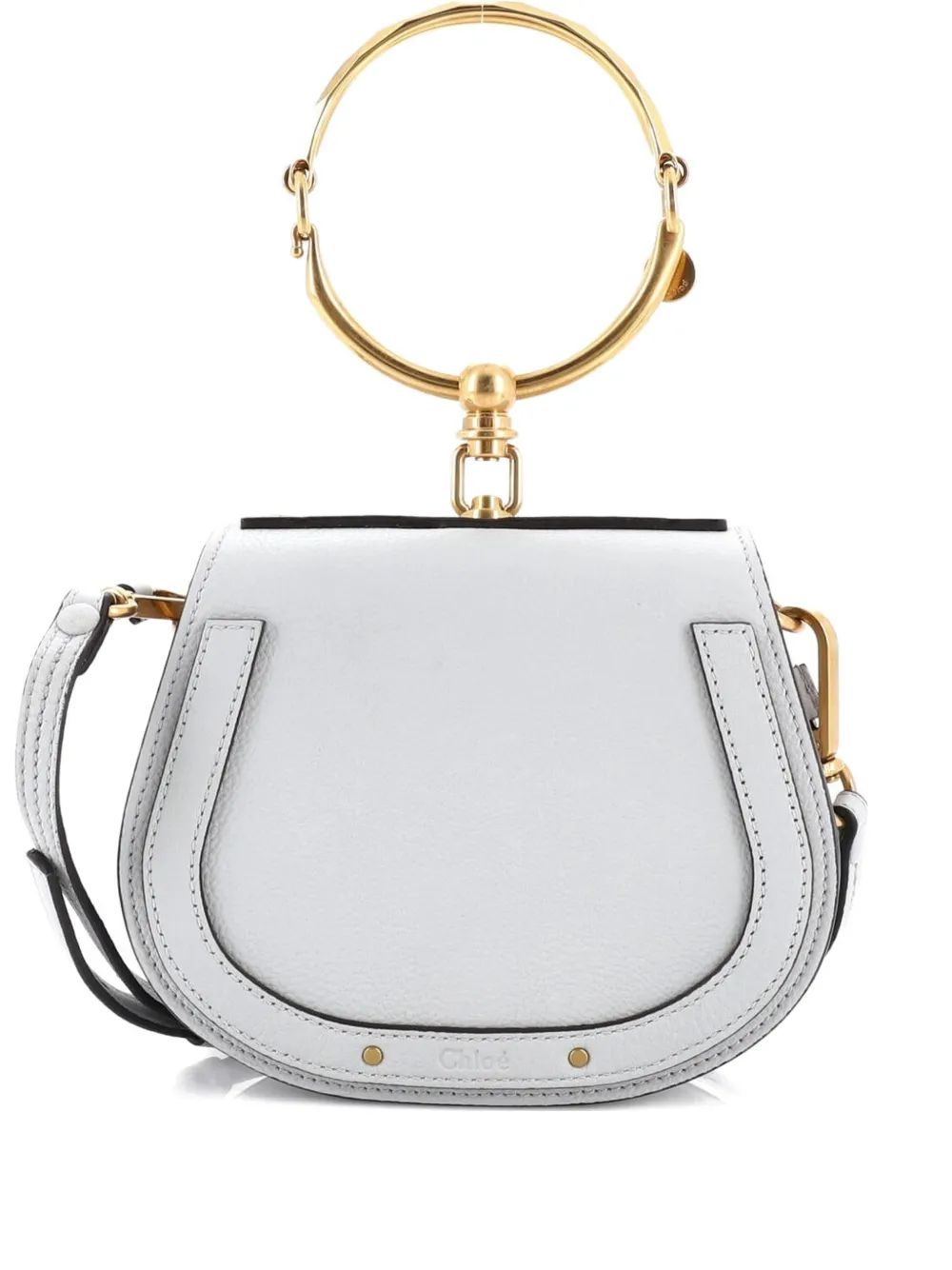 Pre-owned Chloé Nile Leather Small Crossbody Bag In Blue