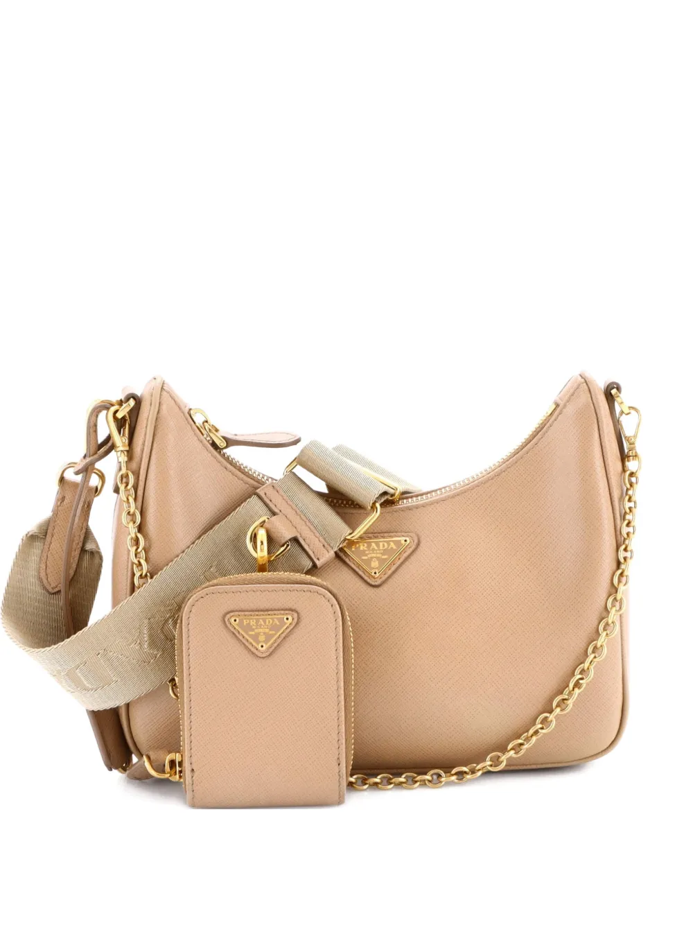 Prada Pre-Owned Re-Edition 2005 Shoulder Bag Saffiano Leather Small crossbody bag - Toni neutri