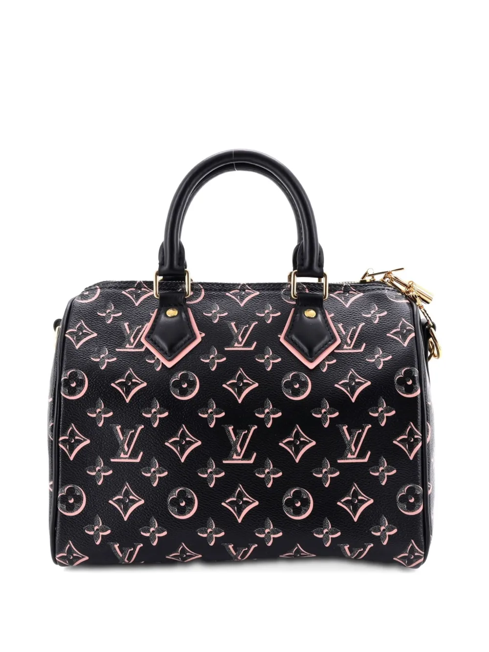 LOUIS VUITTON Pre-owned Speedy Bandouliere Bag Fall For You Monogram Canvas 25 Satchel In Black