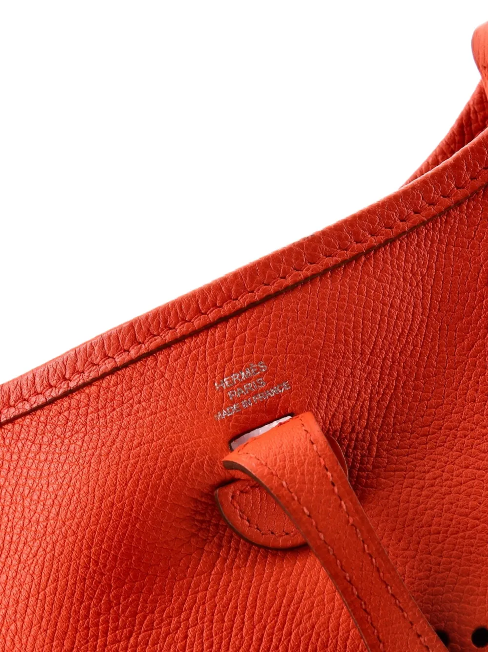 Pre-owned Hermes Evelyne Bag Gen Iii Epsom Tpm Crossbody Bag In Orange