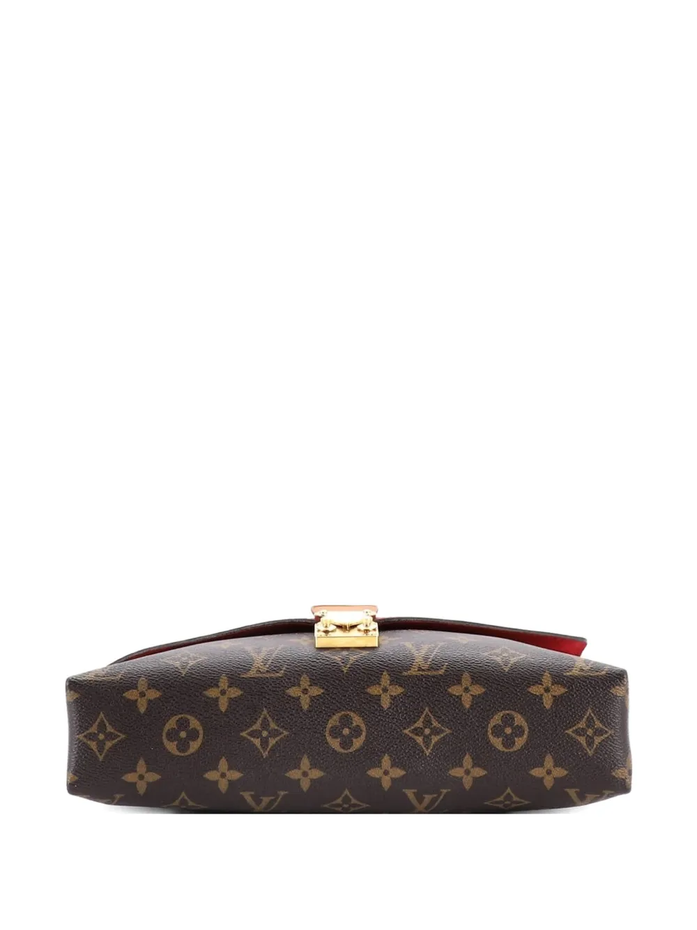 Pre-owned Louis Vuitton Pallas Chain Monogram Canvas And Calfskin Shoulder Bag In Brown