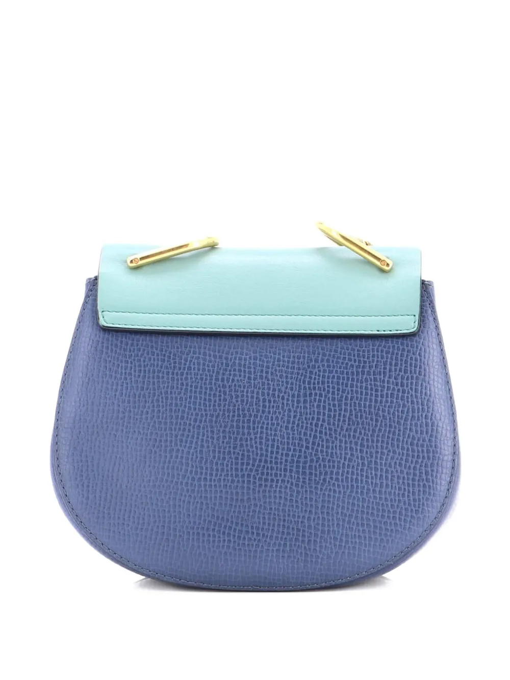 Pre-owned Chloé Drew Leather Mini Crossbody Bag In Blue