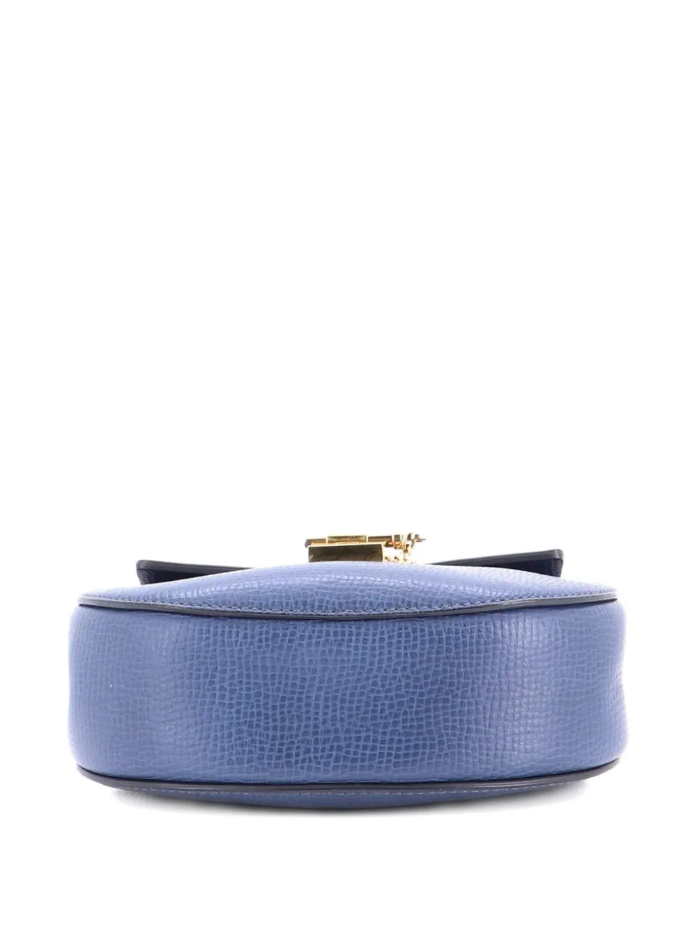 Pre-owned Chloé Drew Leather Mini Crossbody Bag In Blue