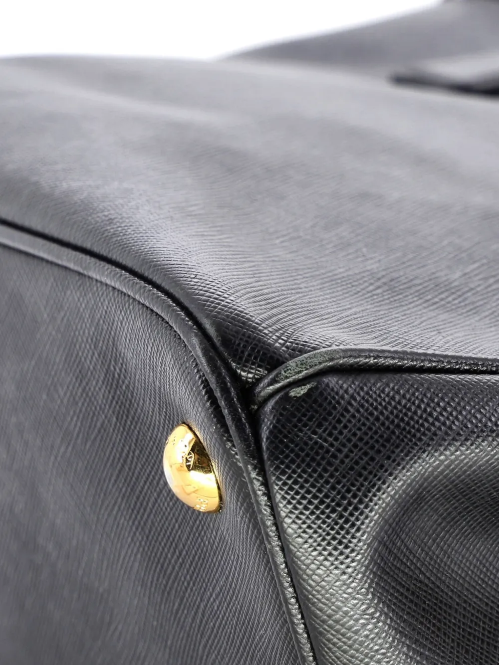 PRADA Pre-owned Gardener's Saffiano Leather Medium Tote Bag In Black