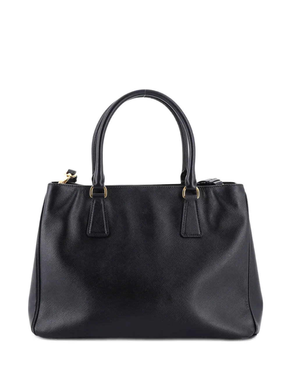 PRADA Pre-owned Gardener's Saffiano Leather Medium Tote Bag In Black