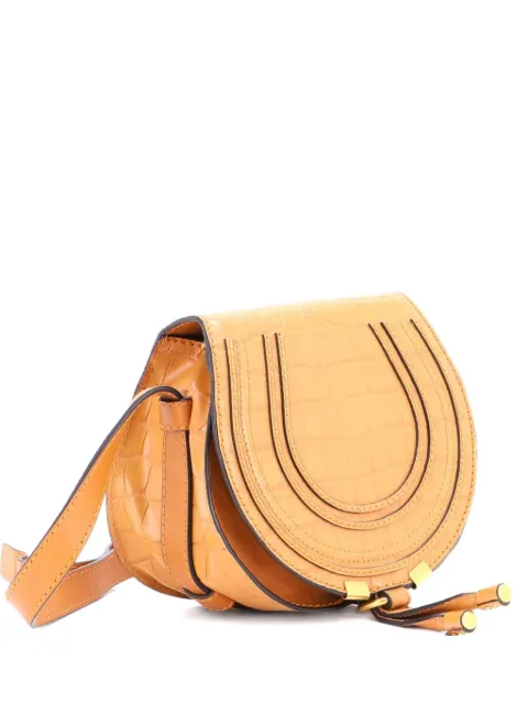 Chloé Pre-Owned Marcie Crocodile Embossed Leather Mini crossbody bag