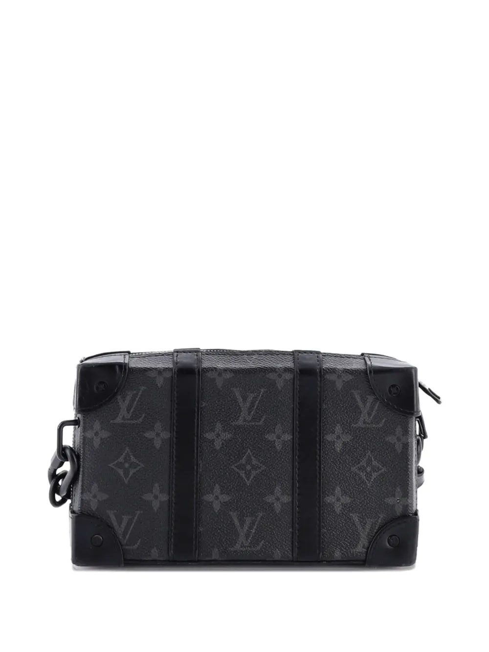 LOUIS VUITTON Pre-owned Soft Trunk Wallet Monogram Eclipse Canvas Clutch Bag In Black
