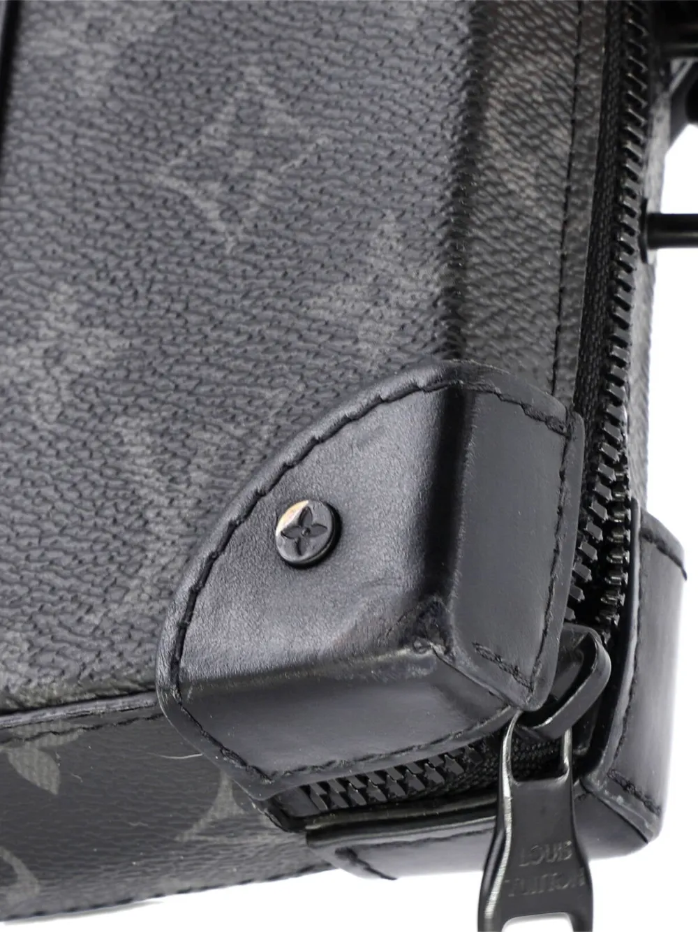 LOUIS VUITTON Pre-owned Soft Trunk Wallet Monogram Eclipse Canvas Clutch Bag In Black