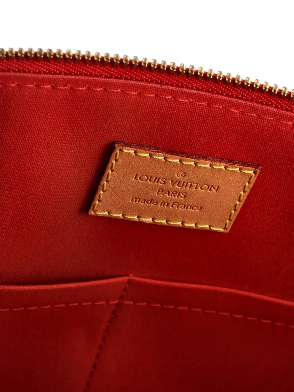 LOUIS VUITTON Pre-owned Alma Handbag Monogram Vernis Pm Satchel In Red