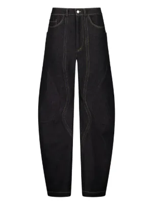 JW Anderson ツイスト ワークウェア デニムジーンズ | グレー