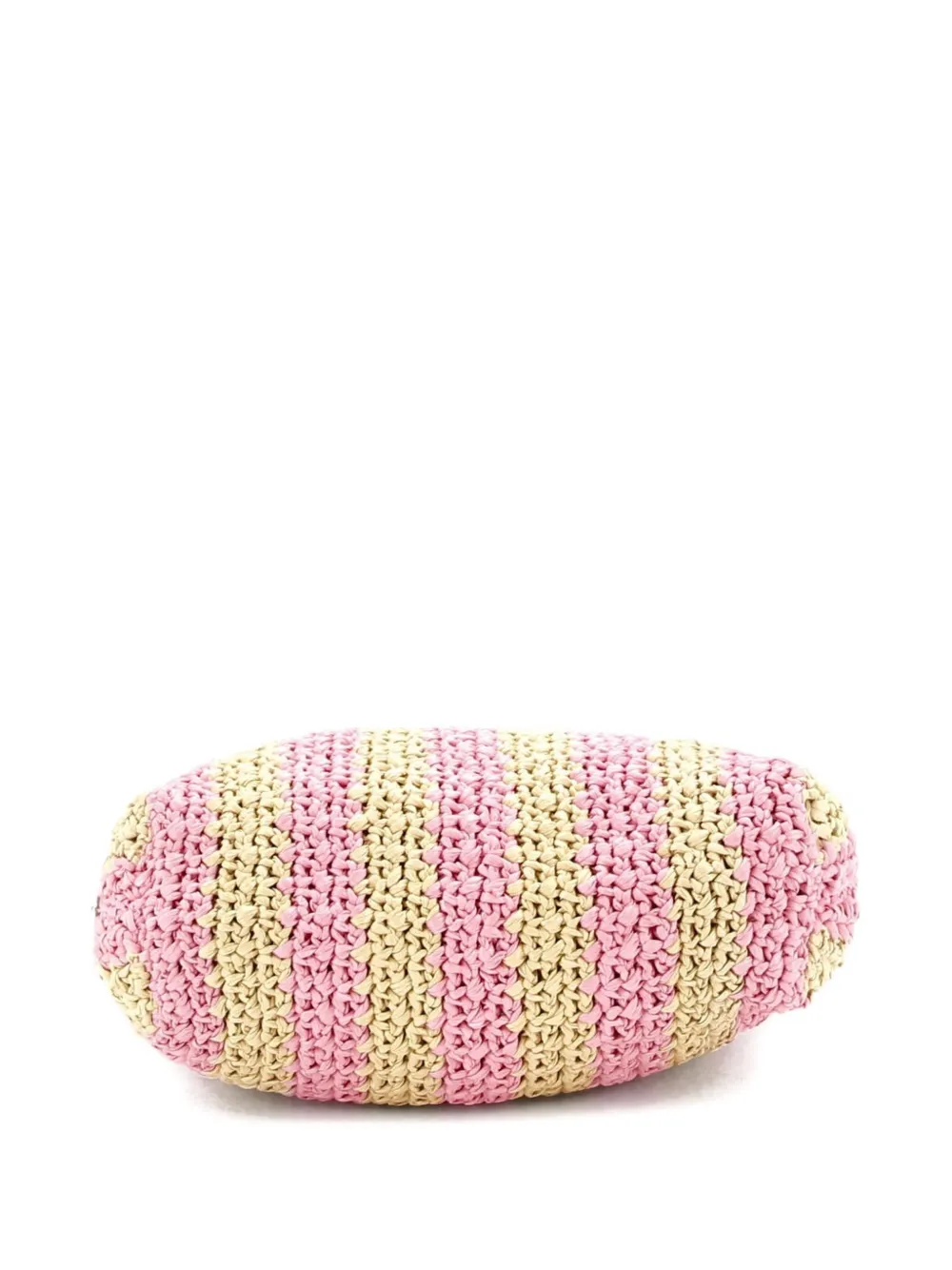 PRADA Pre-owned Logo Raffia Small Tote Bag In Neutral