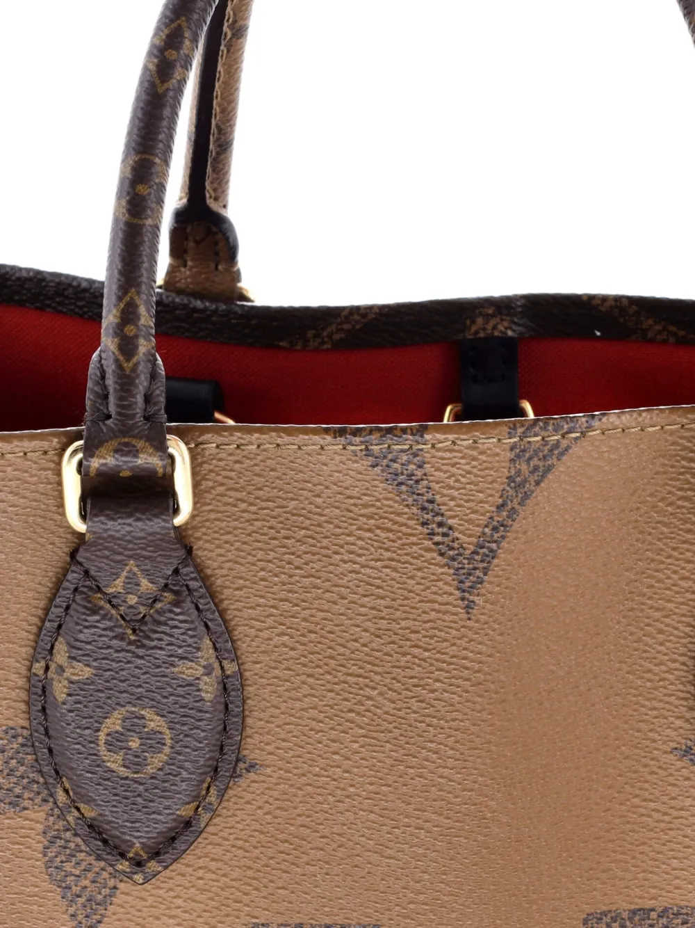 LOUIS VUITTON Pre-owned Onthego Reverse Monogram Giant Mm Tote Bag In Brown