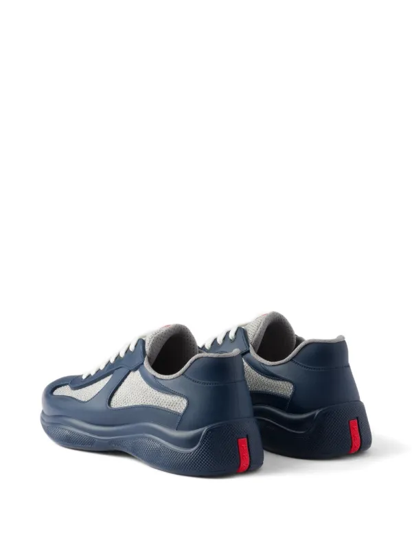 Prada America's Cup Bike Fabric Badge Sneakers | Blue | FARFETCH