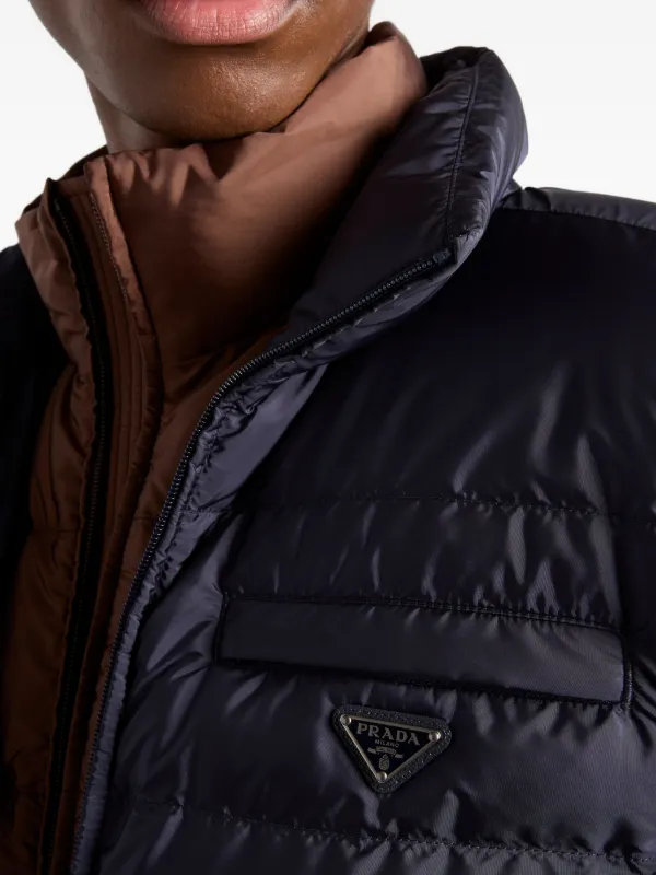 Prada stand-up Collar medium-weight Jacket | Blue | FARFETCH