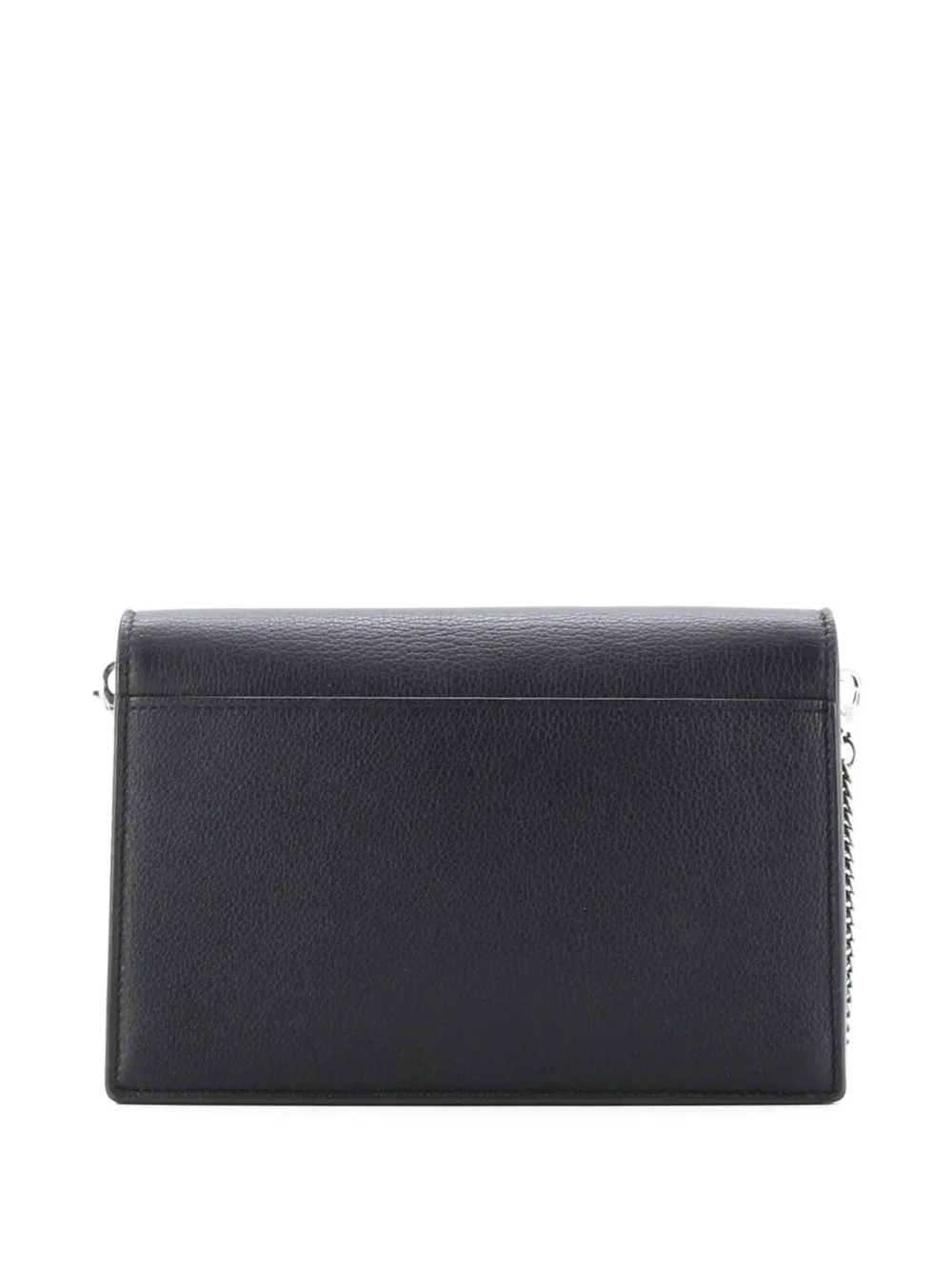 Pre-owned Louis Vuitton Mylockme Chain Pochette Leather Clutch Bag In Black