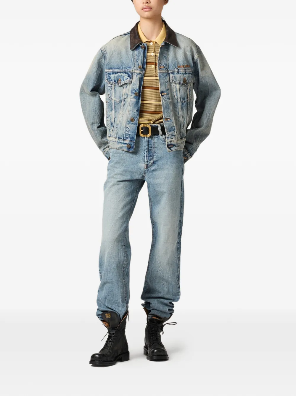 Miu Miu vaqueros con logo bordado | Jeans rectos | Image 2