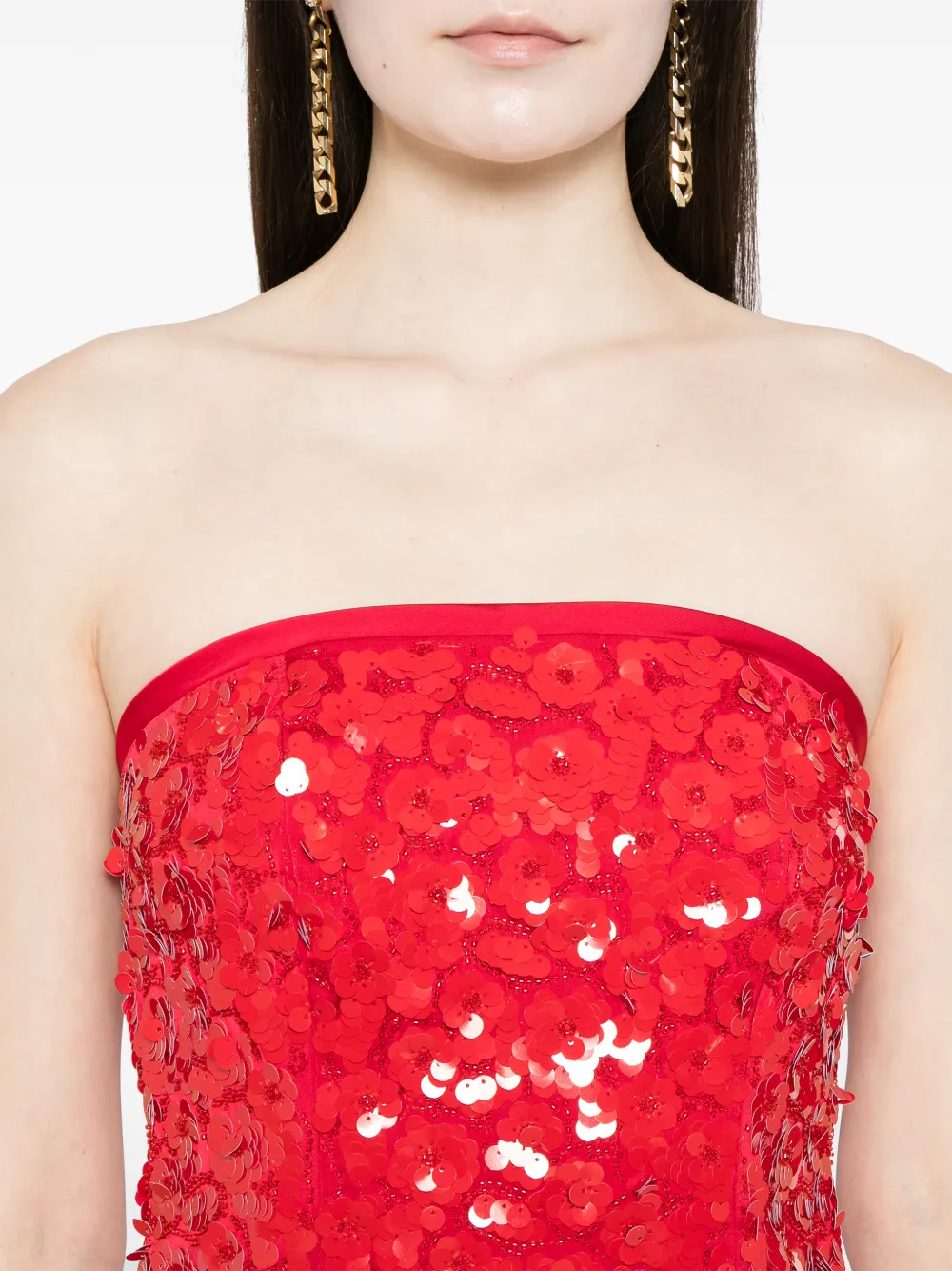 Cynthia Rowley Rok met pailletten Rood
