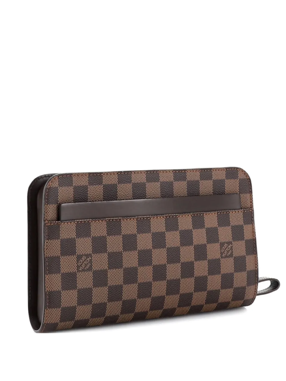 Pre-owned Louis Vuitton Pochette Saint Louis Damier Clutch Bag In Brown