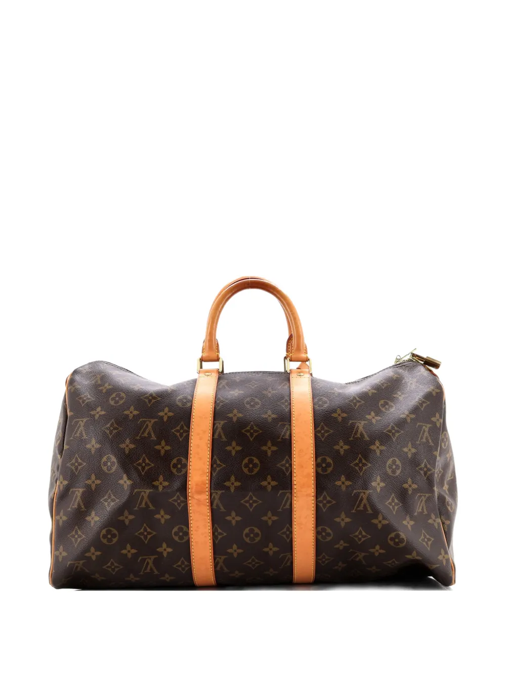 LOUIS VUITTON Pre-owned Keepall Bag Monogram Canvas 45 Satchel In Brown