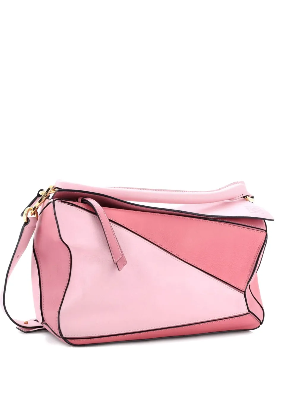 Click to view more detailed imagery on our partner's website Pre-owned Loewe Puzzle Bag Leather Medium Shoulder Bag In Pink