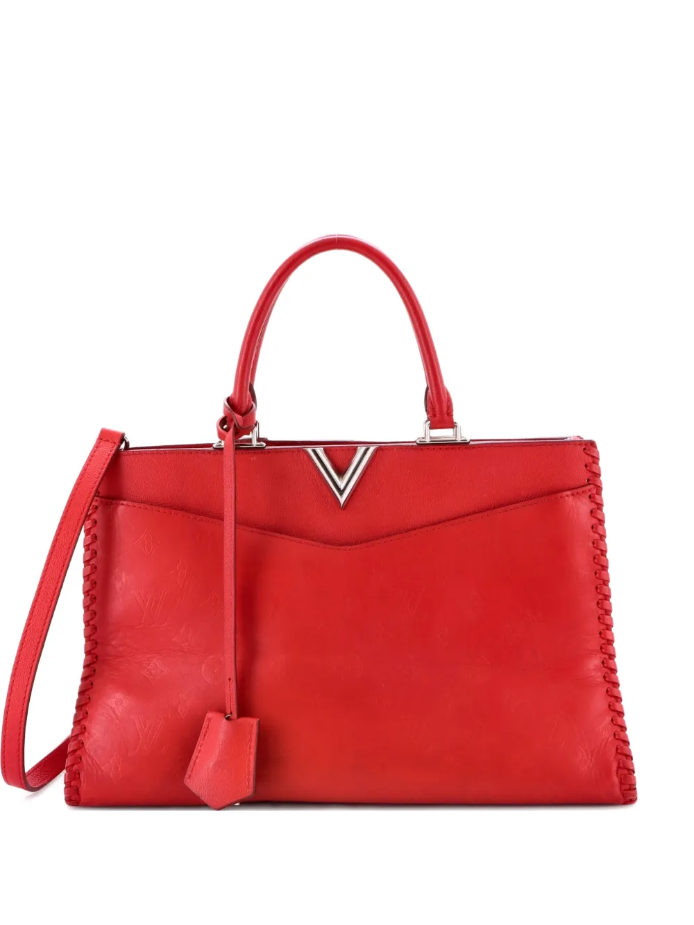 Click to view more detailed imagery on our partner's website Pre-owned Louis Vuitton Very Zipped Monogram Leather Tote Bag In Red