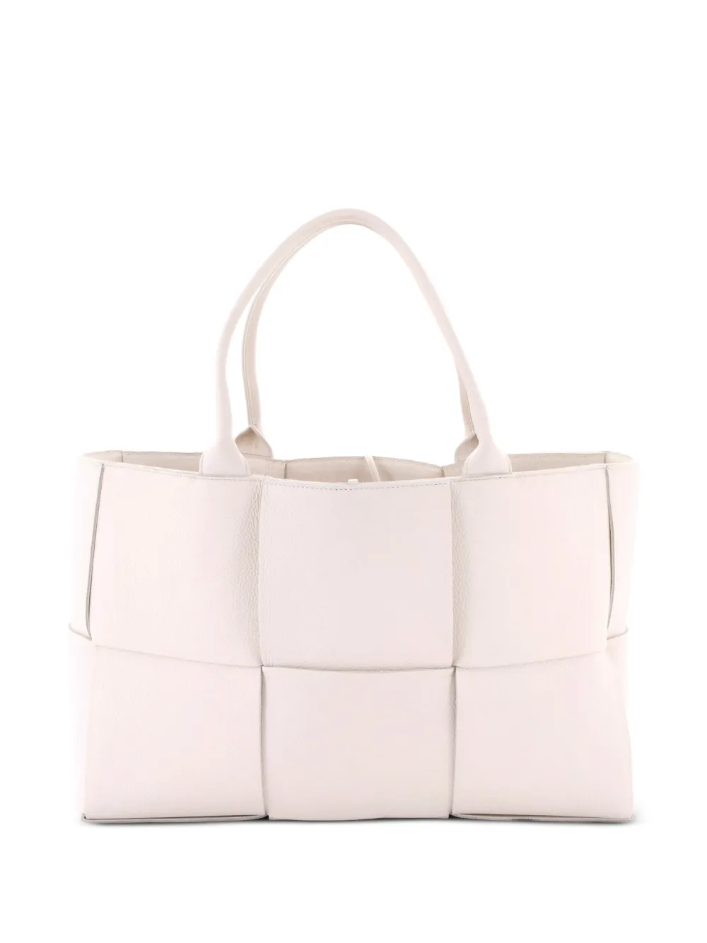 Bottega Veneta Pre-Owned Arco Maxi Intrecciato Leather Medium tote bag - Bianco