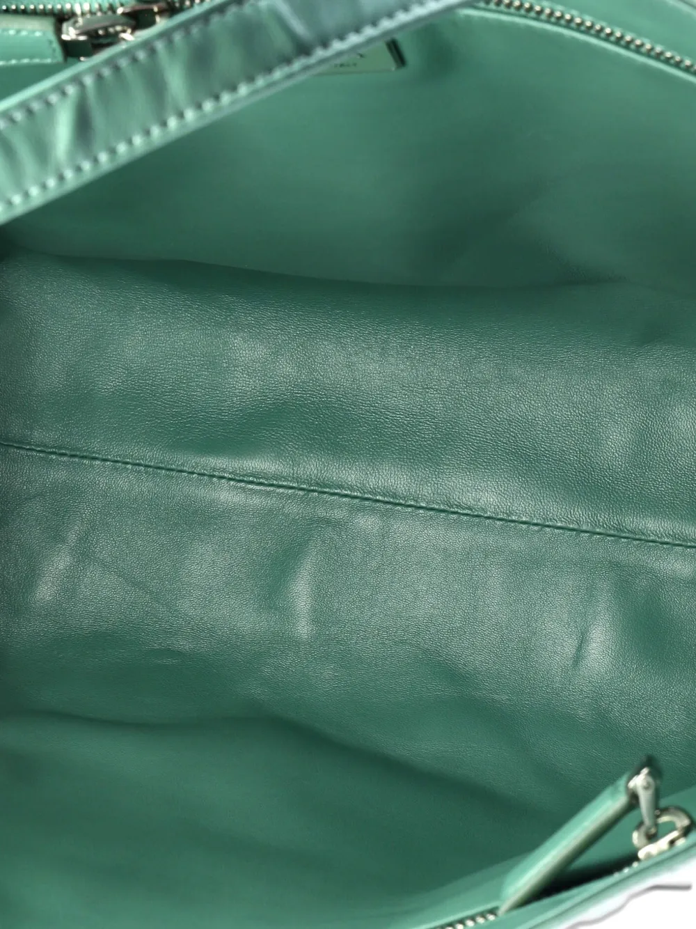 Pre-owned Prada Shopper Nappa Antique Large Tote Bag In Green