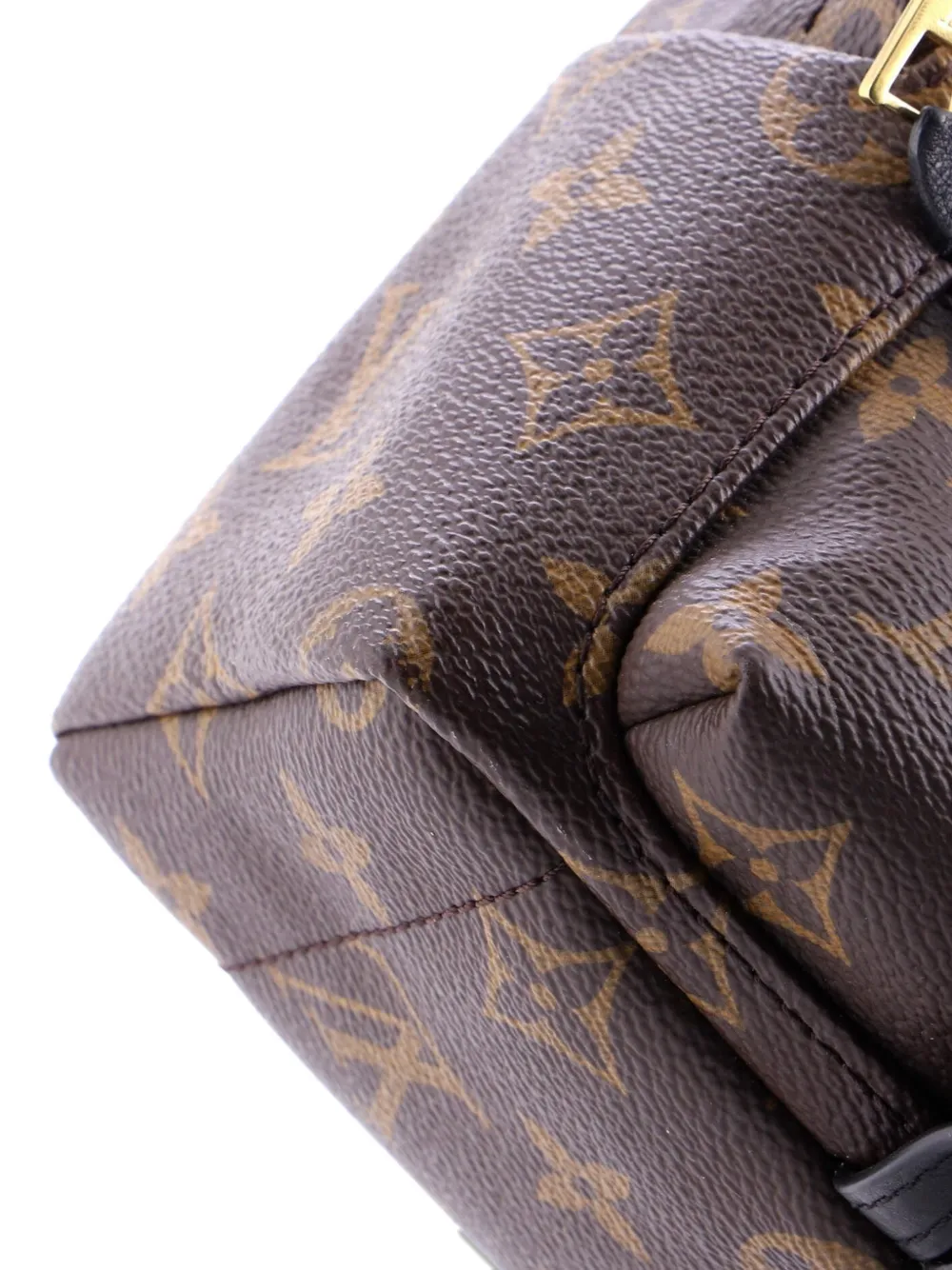 LOUIS VUITTON Pre-owned Palm Springs Monogram Canvas Mini Backpack In Brown