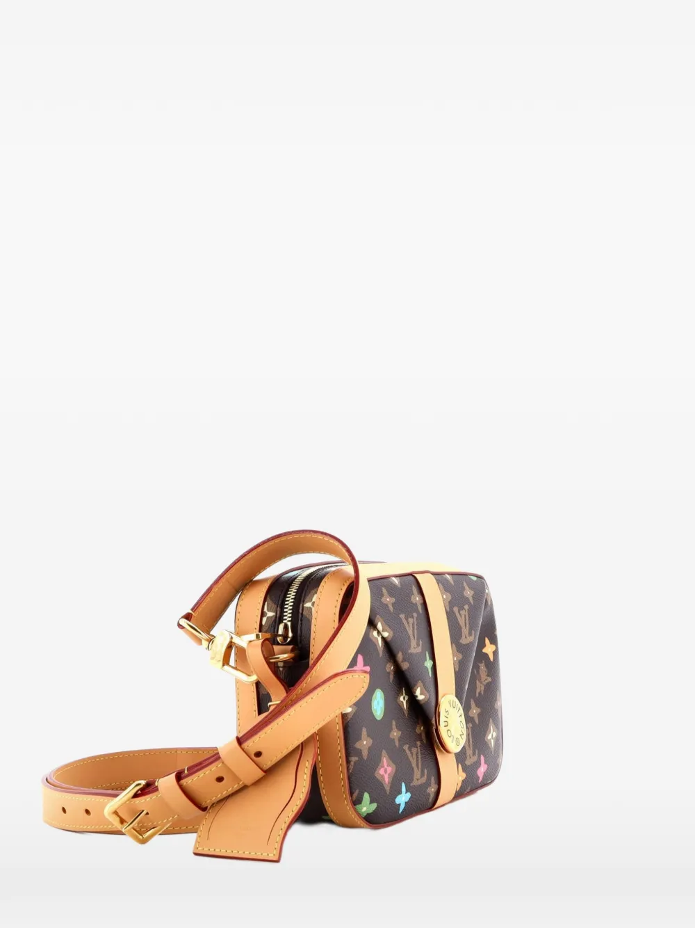 Pre-owned Louis Vuitton Envelope Messenger Tyler The Creator Multicolor Monogram Craggy Canvas Crossbody Bag In Brown