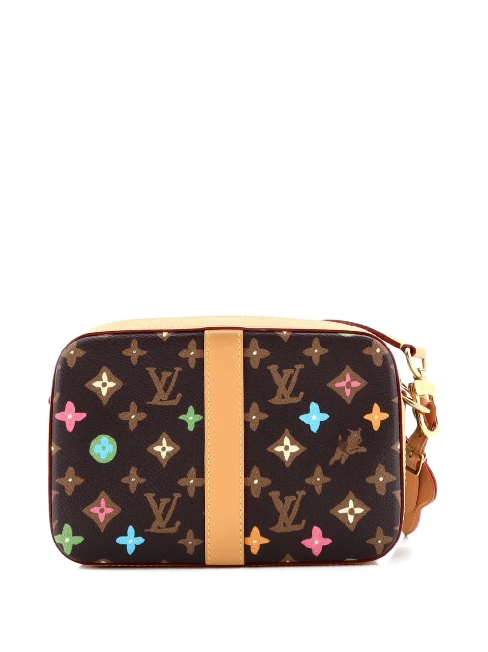 Pre-owned Louis Vuitton Envelope Messenger Tyler The Creator Multicolor Monogram Craggy Canvas Crossbody Bag In Brown