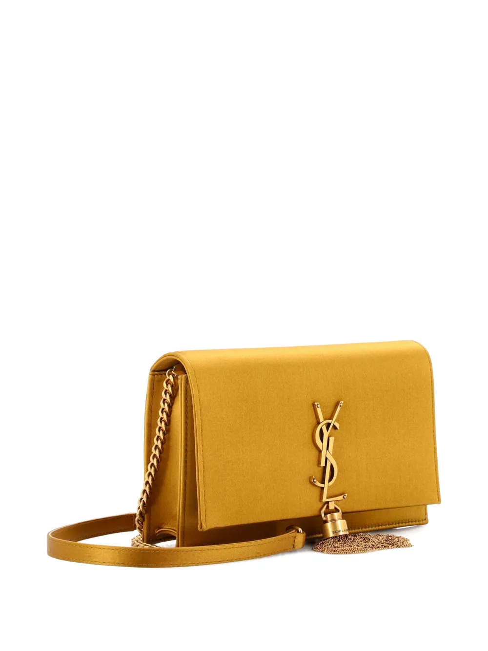 Classic Monogram Tassel Chain Wallet Satin Shoulder Bag