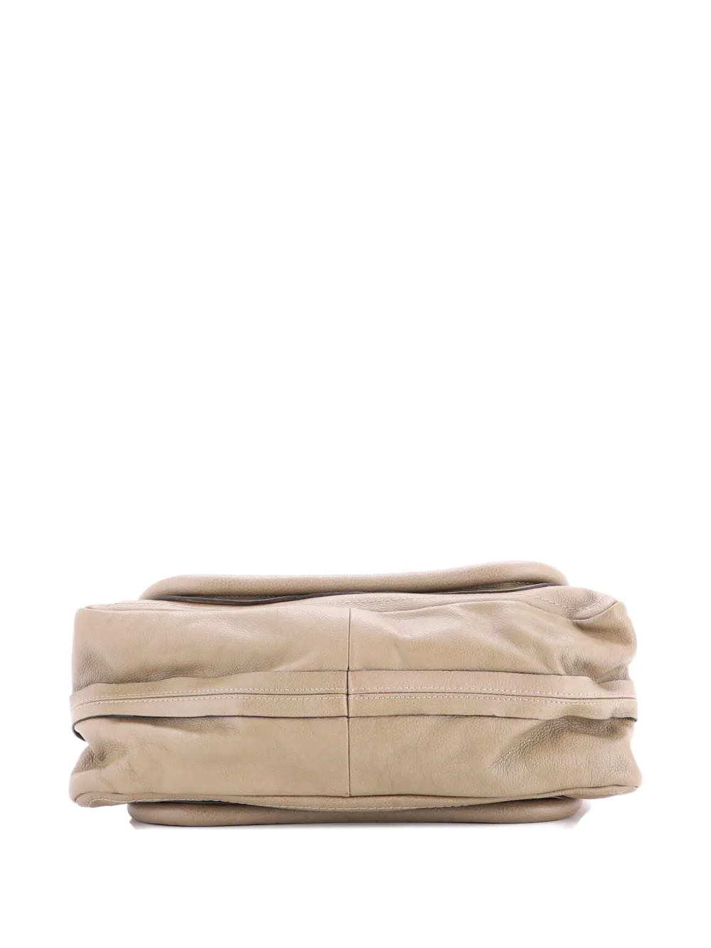 Pre-owned Chloé Paraty Top Handle Bag Leather Medium Satchel In Neutral