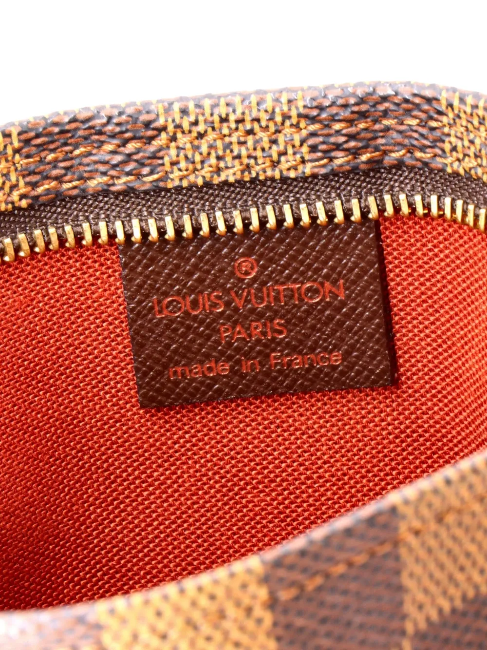 Pre-owned Louis Vuitton Trousse Make Up Bag Damier Pouch In Brown