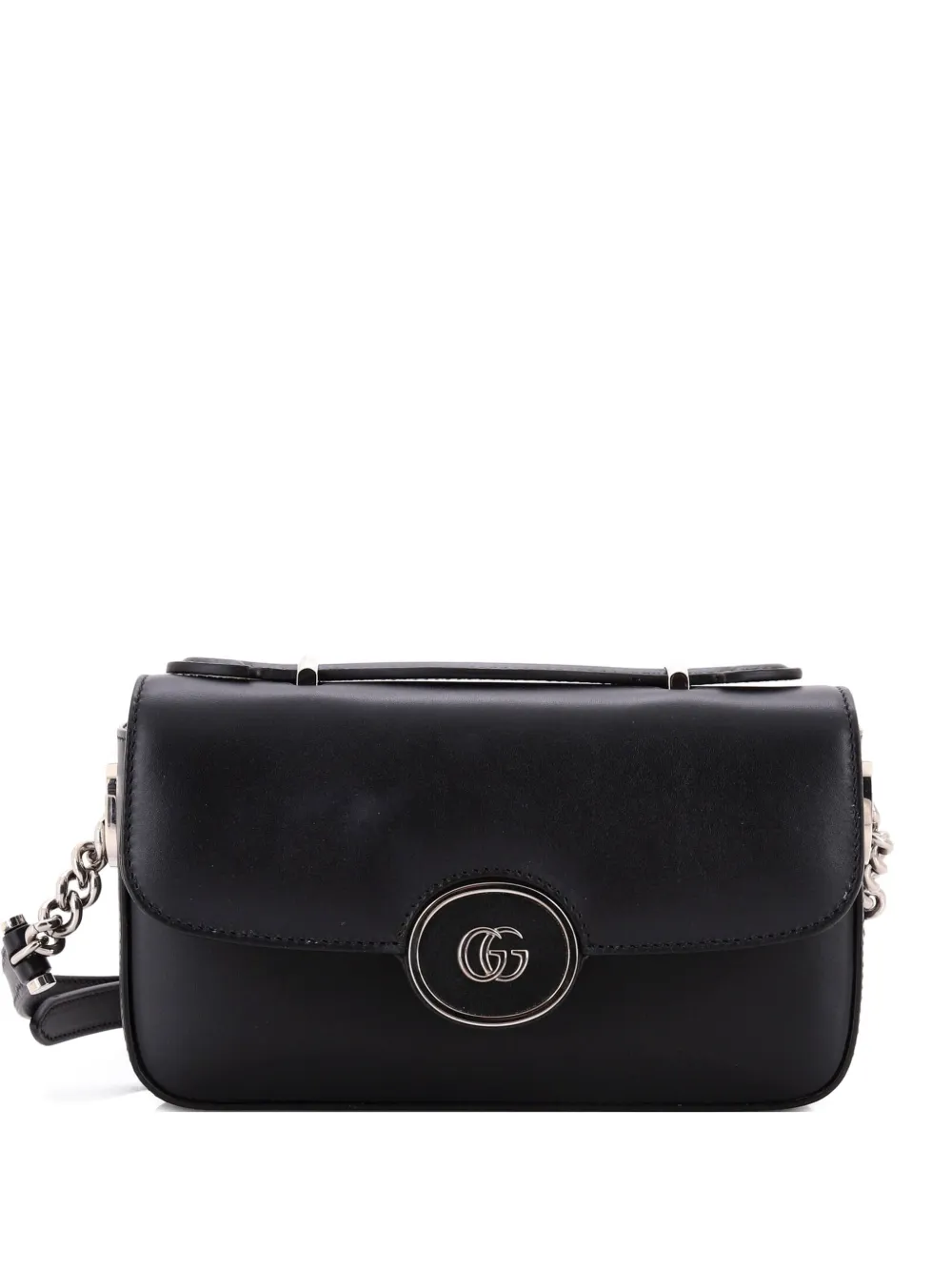 Gucci Pre-Owned Petite GG Flap Shoulder Bag Leather Small crossbody bag - Nero