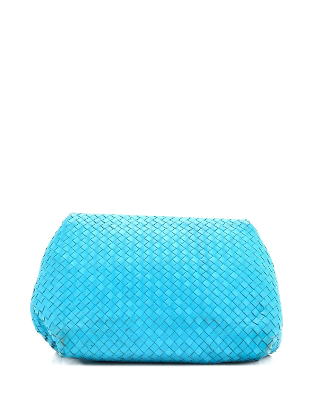 Pre-owned Bottega Veneta Parachute Bag Intrecciato Nappa Medium Shoulder Bag In Blue