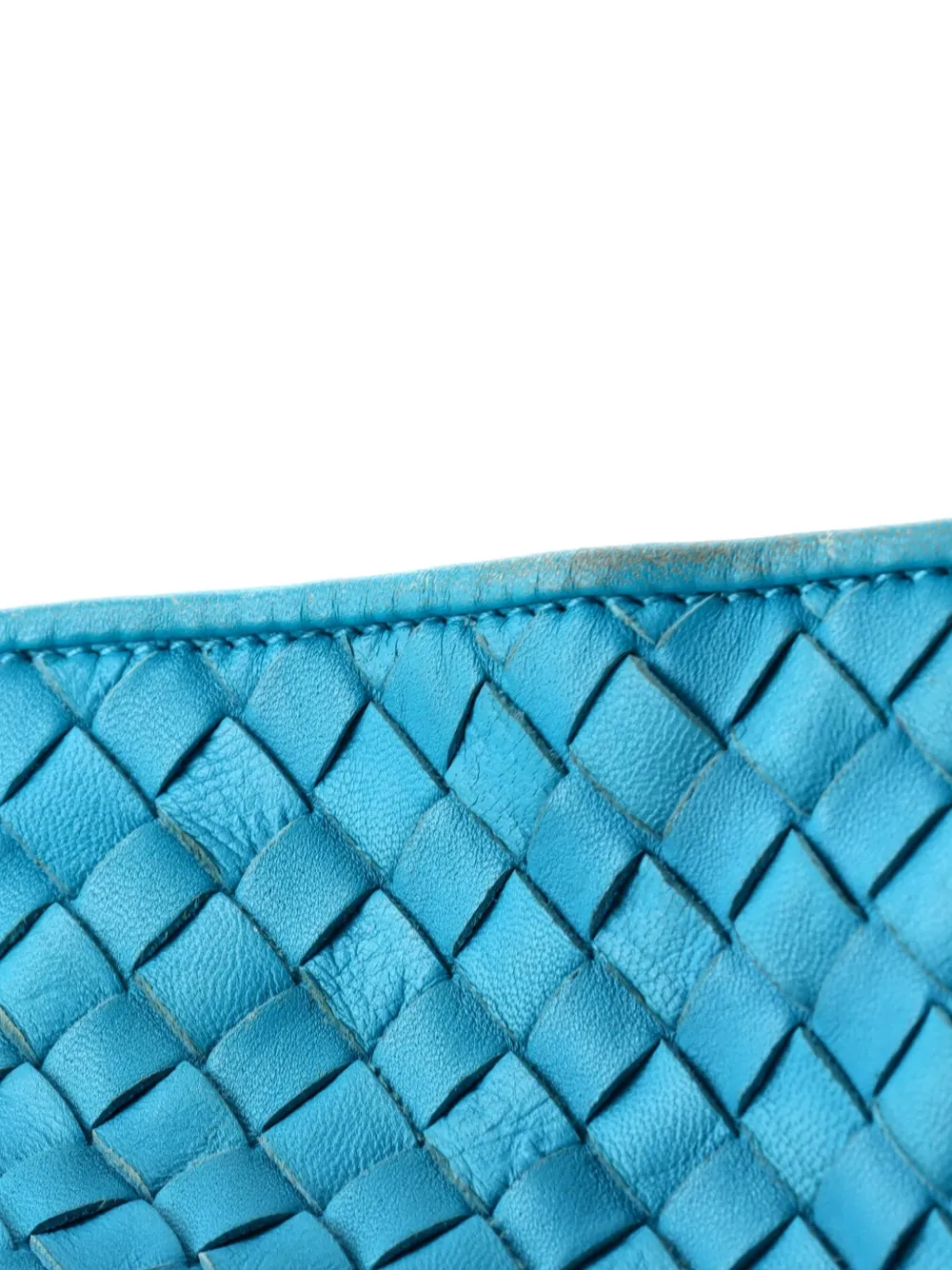 Pre-owned Bottega Veneta Parachute Bag Intrecciato Nappa Medium Shoulder Bag In Blue