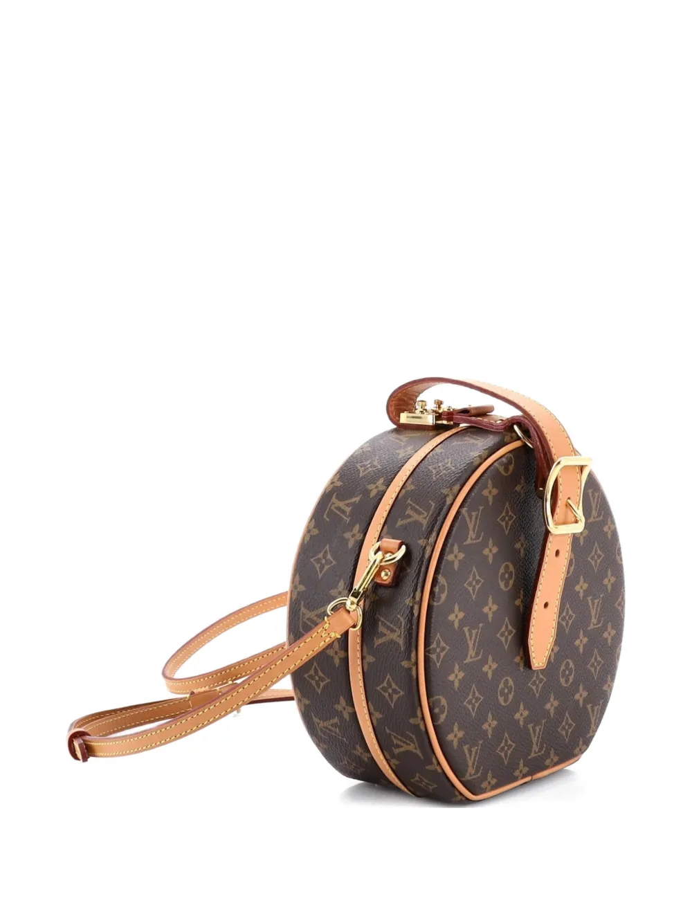 LOUIS VUITTON Pre-owned Petite Boite Chapeau Bag Monogram Canvas Crossbody Bag In Brown