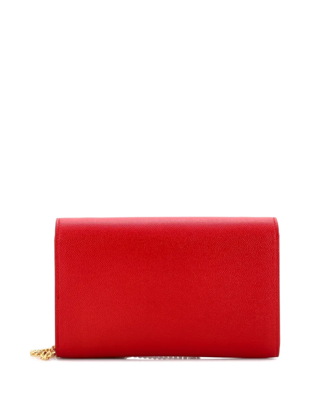 SAINT LAURENT Pre-owned Uptown Chain Wallet Leather Crossbody Bag In Red