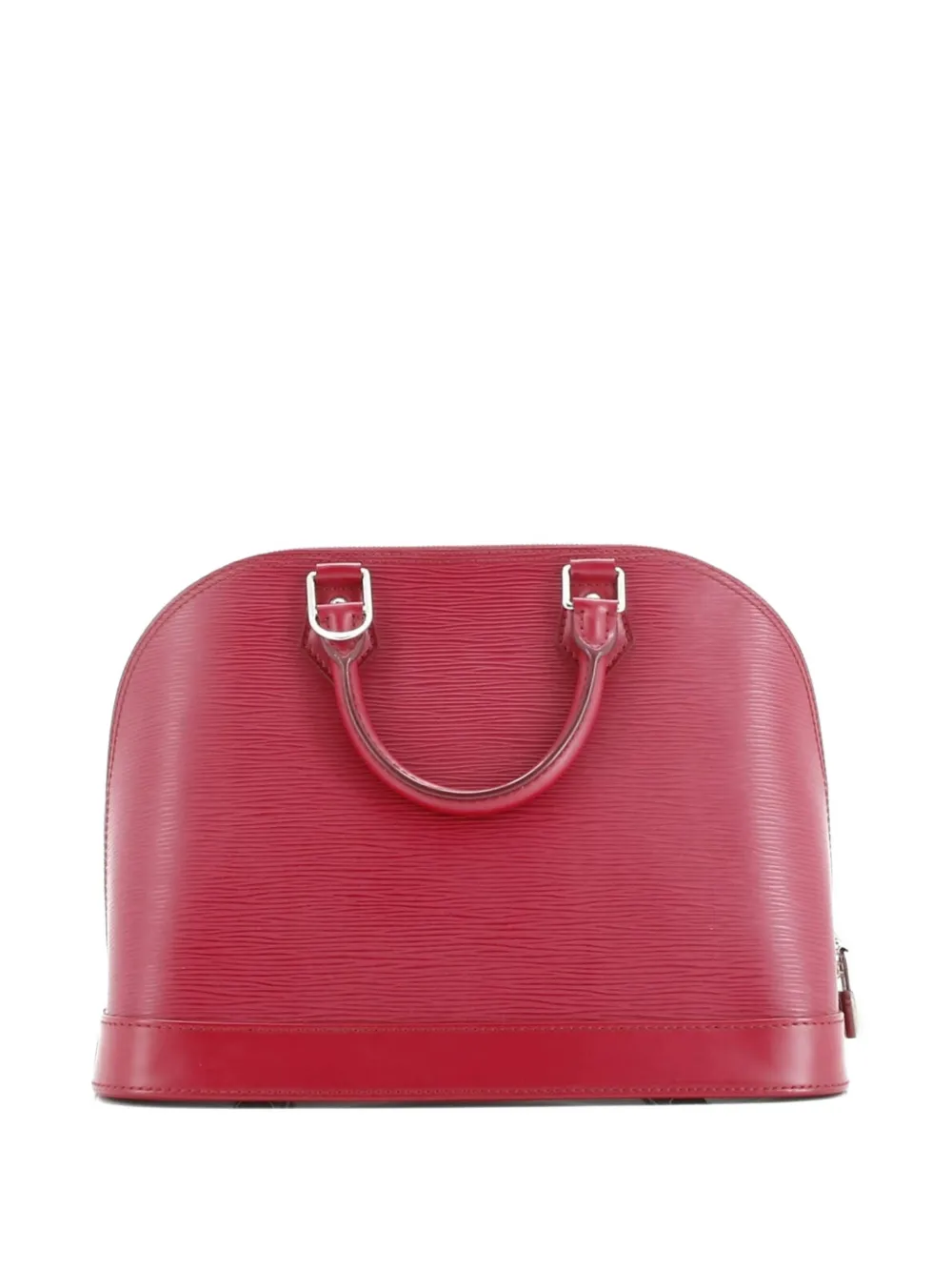 Pre-owned Louis Vuitton Alma Handbag Epi Leather Pm Satchel In Red