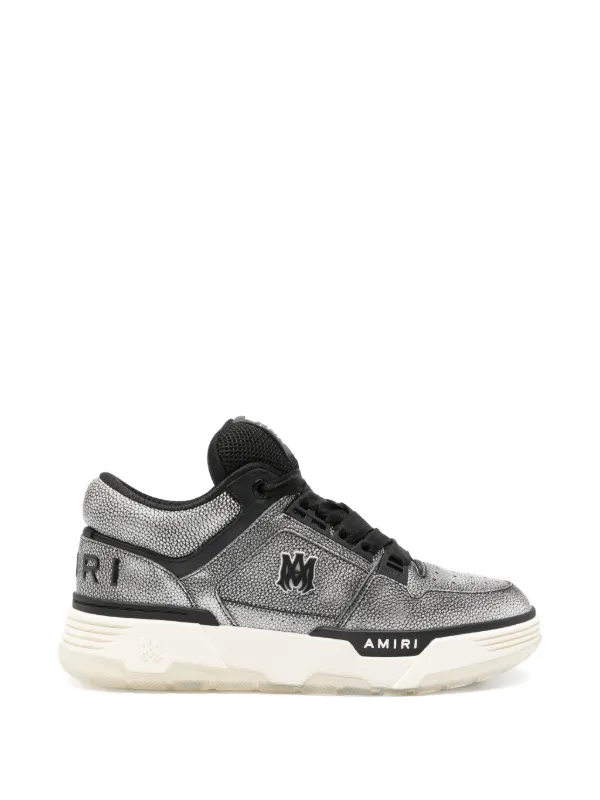 Amiri Pebbled Ma-1 Sneakers in Silver