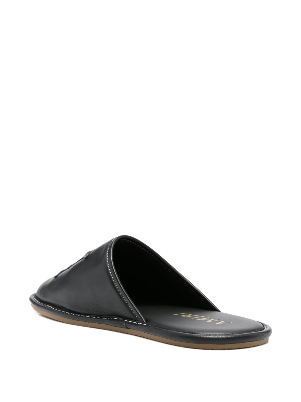 AMIRI appliqué leather slippers Zwart