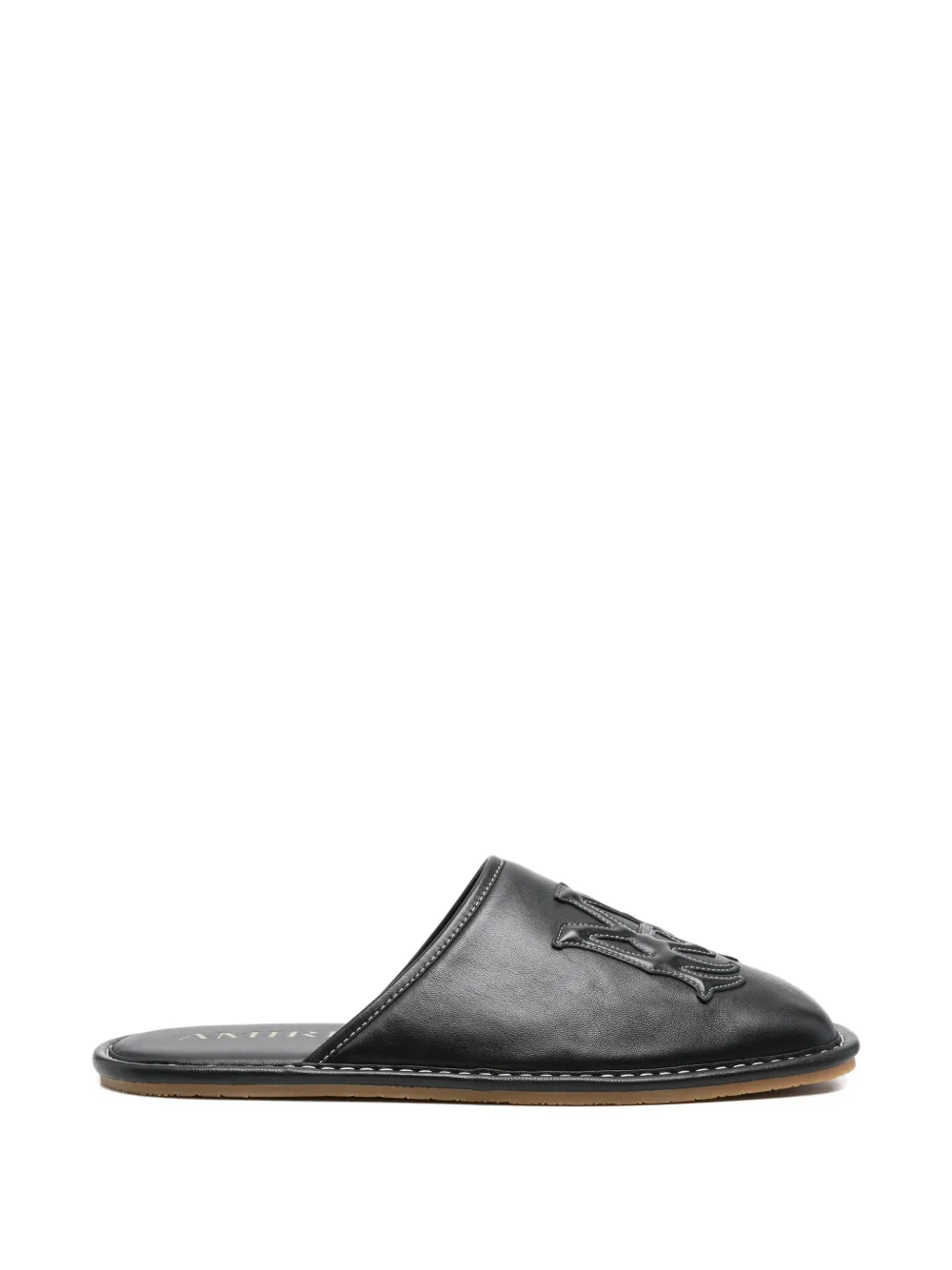 AMIRI appliqué leather slippers - Nero