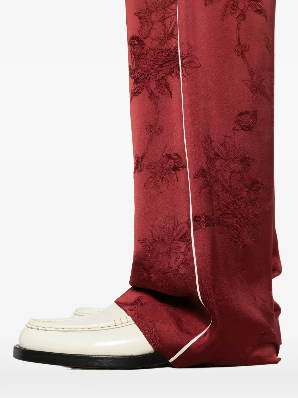 AMIRI Broek met bloemen-jacquard Rood