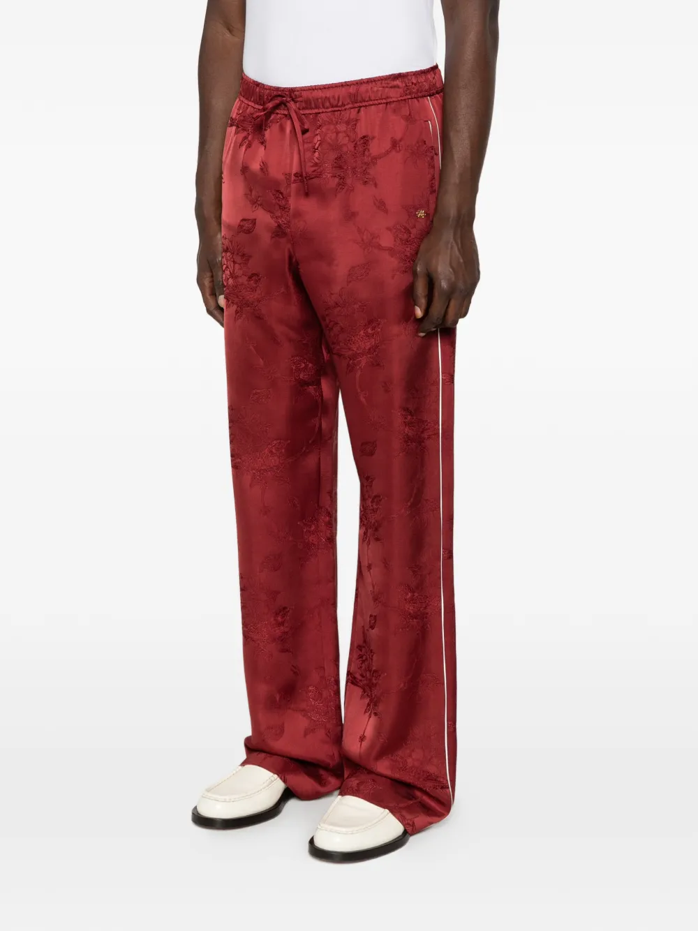  Amiri Floral Jacquard Trousers - Red 